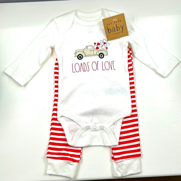 Rae Dunn Other - Rae Dunn baby with hearts outfit perfect for your little valentine.